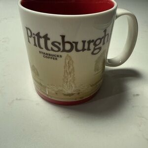 Starbucks Pittsburgh Mug - Red and Cream